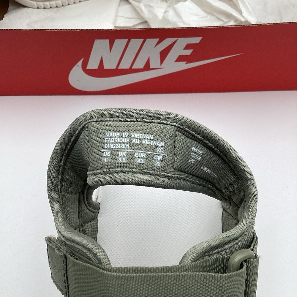 Nike Women's Icon Classic Strappy Platform Sandal Army Green White Size‎ 11 - Picture 13 of 13